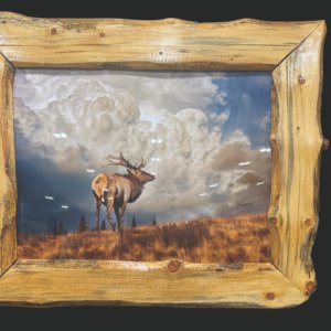 Antlers On A Storm with Blue Pine Frame