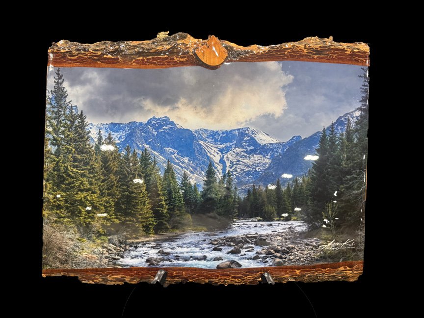 Echos Over Rosebud on Pine Slab